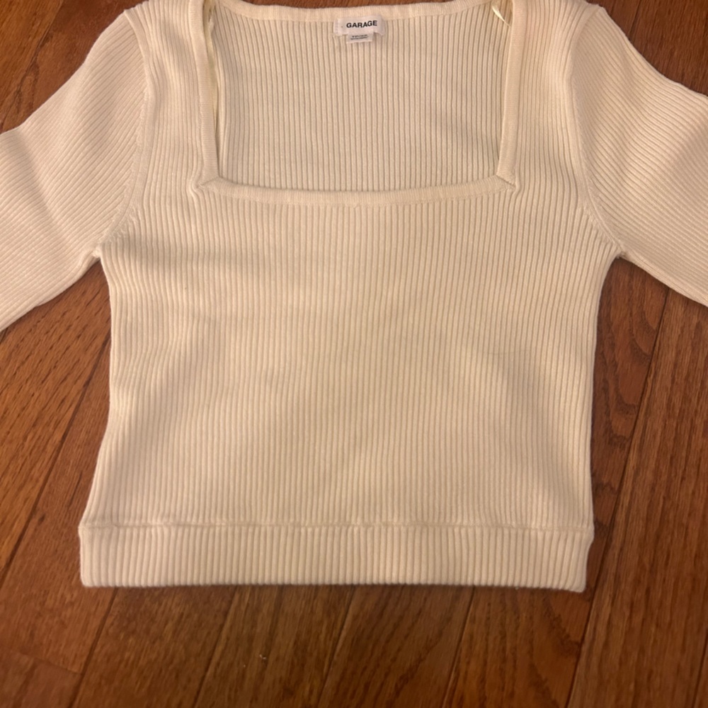 Garage Cream Long Sleeve Top